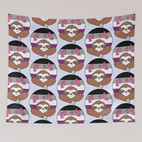 Item preview, LGBTQ Sloth – Cute Asexual Pride Design designed and sold by Cannaxes Studio.
