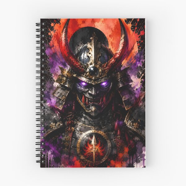 Item preview, Demonic Samurai Oni Warrior Watercolor Splash Art designed and sold by Rostislav Tarasenko.