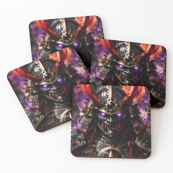 Item preview, Demonic Samurai Oni Warrior Watercolor Splash Art designed and sold by Rostislav Tarasenko.