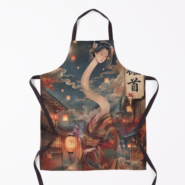 Item preview, Rokurokubi Lantern Bearer | Japanese Yokai Ghost Woman Folklore Art designed and sold by kaxymax.
