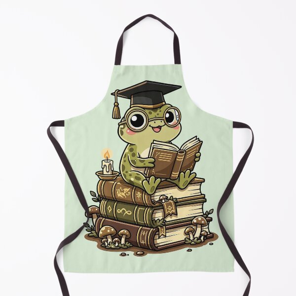 Item preview, Cute Scholar Frog Reading Books Kawaii Graduation Cap Frog Sticker Cottagecore Bookworm Frog Gift designed and sold by asadstudio88.