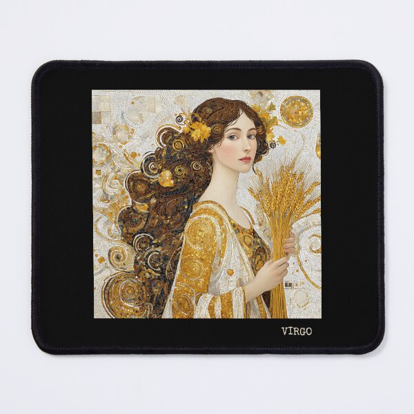 Item preview, Virgo Zodiac Art - Vintage Nouveau Earth Goddess designed and sold by KissMyBerry.