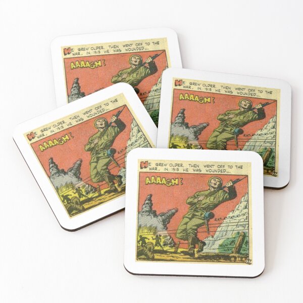 Item preview, Wounded in Battle 1915 - Vintage War Comic Book Panel Art designed and sold by ChiaraBoutiqueArte.