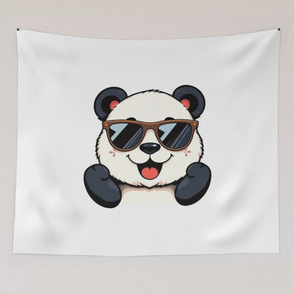Item preview, Cute Kawaii Panda Sunglasses Vintage Retro Cartoon designed and sold by Higherclothing.