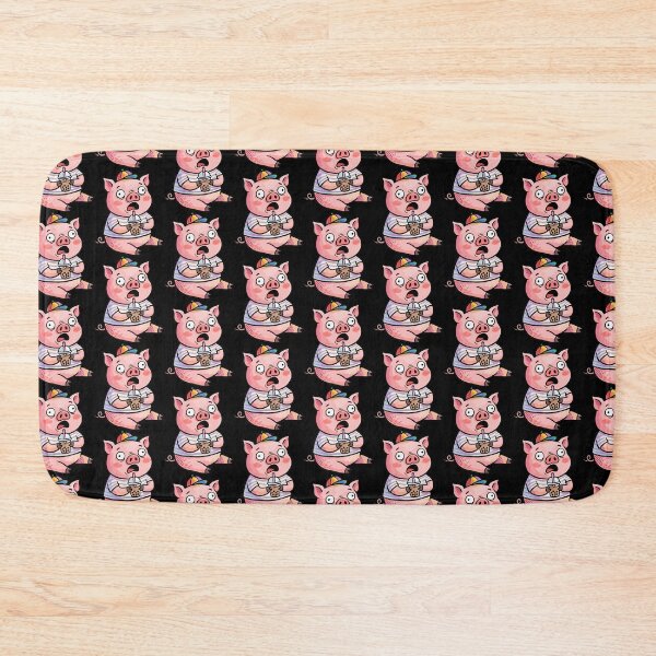 Item preview, Shocked Chibi Swine with Rainbow Beanie designed and sold by Emegan Print Art.