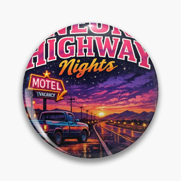 Artikelvorschau, Neon Highway Nights Retro Motel Sunset entworfen und verkauft von enerjik.