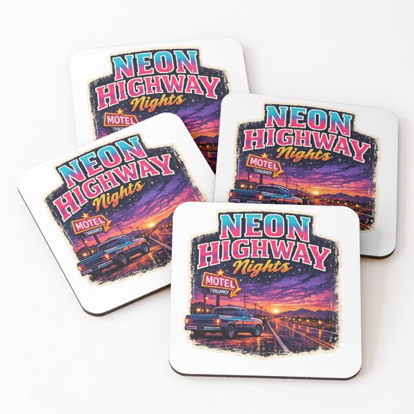 Item preview, Neon Highway Nights Retro Motel Sunset designed and sold by enerjik.