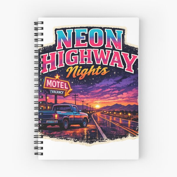 Item preview, Neon Highway Nights Retro Motel Sunset designed and sold by enerjik.