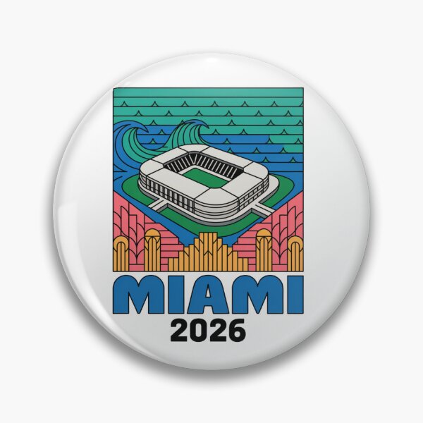 Item preview, Miami 2026 Ocean Wave Football T-Shirt V2 designed and sold by DarylWelsh2024.