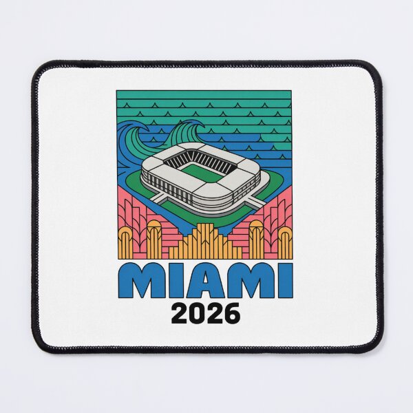Item preview, Miami 2026 Ocean Wave Football T-Shirt V2 designed and sold by DarylWelsh2024.