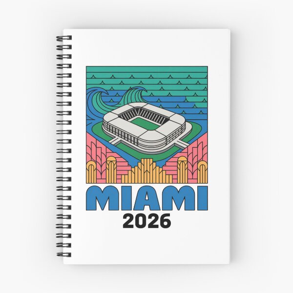 Item preview, Miami 2026 Ocean Wave Football T-Shirt V2 designed and sold by DarylWelsh2024.