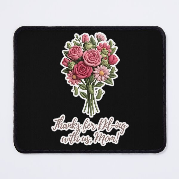 Item preview, Funny Mother’s Day Sticker – Thanks for Dill-ing With Us Mom Cute Pickle & Frog Flower Bouquet Sticker | Cute Mom Gift Laptop Water Bottle Sticker designed and sold by Basma Designs | Funny Shirts, Stickers & Mugs.