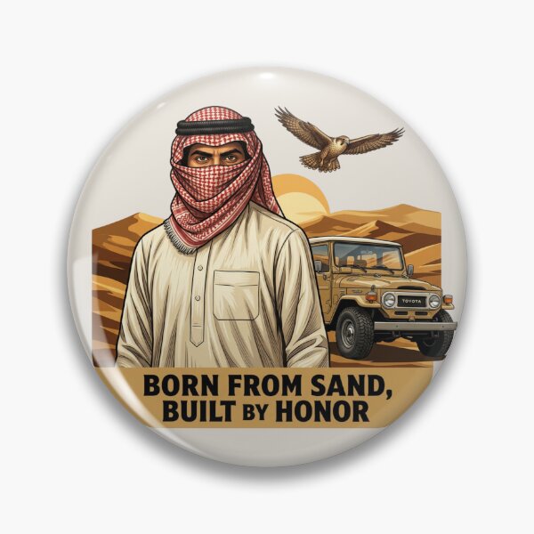 Item preview, Desert Honor Classic 4x4 Arabic Heritage Vintage Design designed and sold by Retro Arabica.
