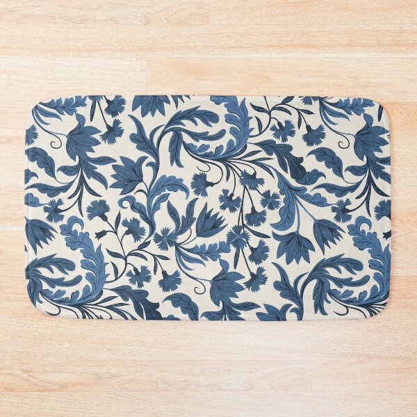 Item preview, Blue floral pattern designed and sold by lauragraves.