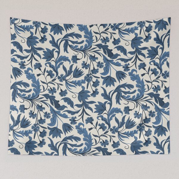 Item preview, Blue floral pattern designed and sold by lauragraves.