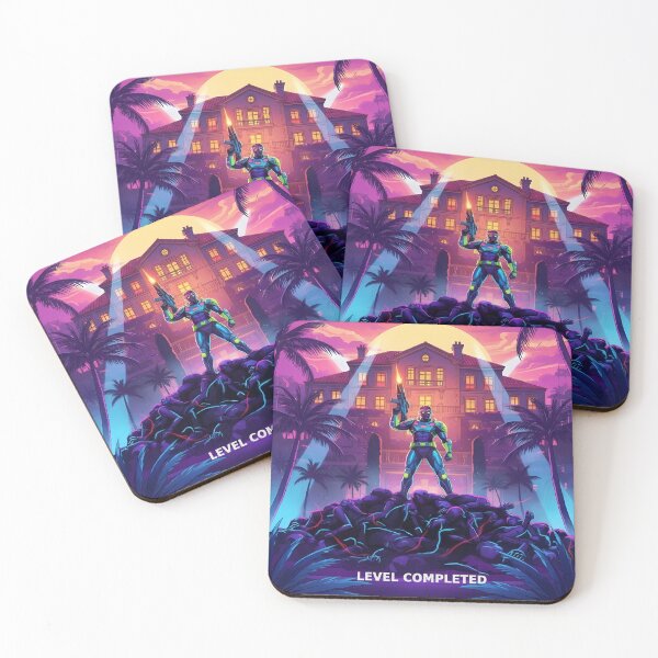 Item preview, Level Completed - Cyberpunk Vice City Gaming Art designed and sold by Modern Nest Art.