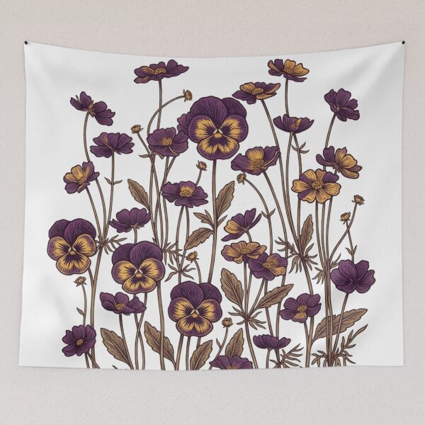 Item preview, Vintage Purple Pansy Floral designed and sold by 0606PM.