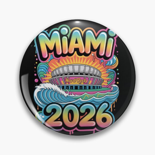 Item preview, Miami 2026 Ocean Wave Football T-Shirt V3 designed and sold by DarylWelsh2024.