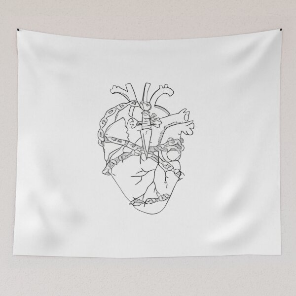 Item preview, The Conjurer Chains Curse - Wrapped Human Heart Tattoo   designed and sold by Mrdonut-ARt.