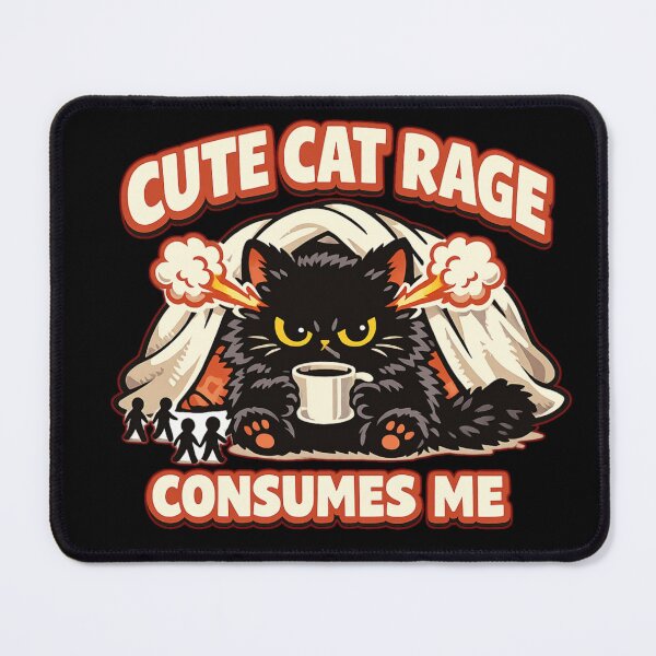 Item preview, Cute Cat Rage Consumes Me Social Battery Low Cat Meme designed and sold by HiPatti.