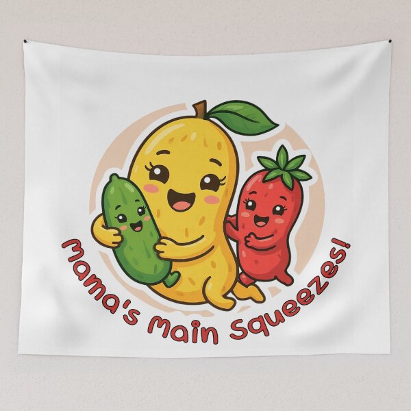 Item preview, Mama’s Main Squeezes Cute Lemon Mom | Funny Mother’s Day Gift | Kawaii Fruit Family Pickle Strawberry Kids Design designed and sold by Basma Designs | Funny Shirts, Stickers & Mugs.