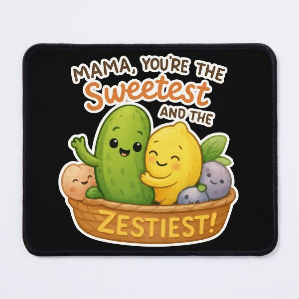 Item preview, Sweetest & Zestiest Mom Cute Sticker | Funny Mother’s Day Pickle Lemon Kawaii Sticker for Laptop, Water Bottle, Planner designed and sold by Basma Designs | Funny Shirts, Stickers & Mugs.