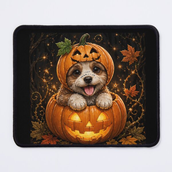 Item preview, Cute Pumpkin Dog Halloween | Funny Puppy Autumn Aesthetic designed and sold by PoojaArtLab.