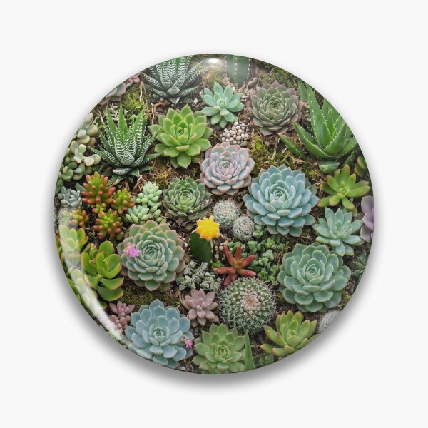 Item preview, Lush Green Succulent and Cactus Garden Pattern designed and sold by 21 Tulips.