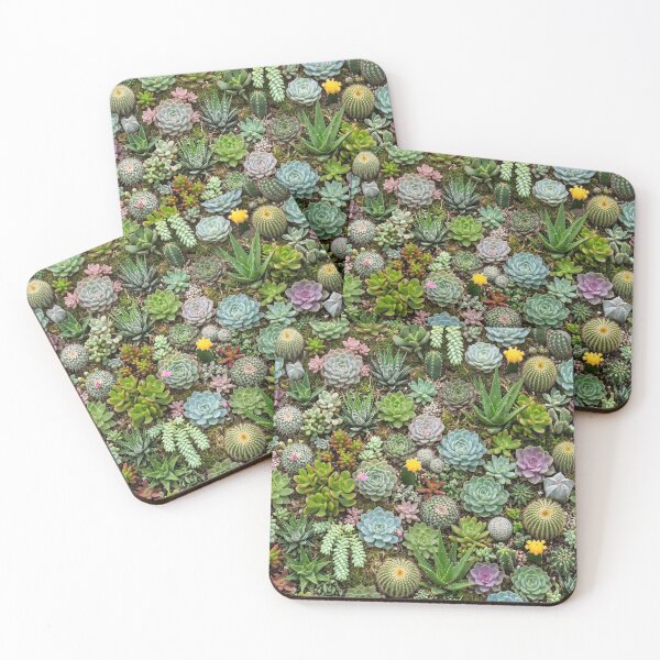 Item preview, Lush Green Succulent and Cactus Garden Pattern designed and sold by 21 Tulips.
