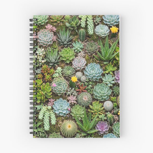 Item preview, Lush Green Succulent and Cactus Garden Pattern designed and sold by 21 Tulips.