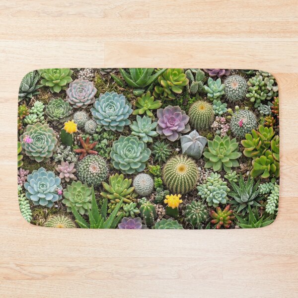 Item preview, Lush Green Succulent and Cactus Garden Pattern designed and sold by 21 Dragonflies.