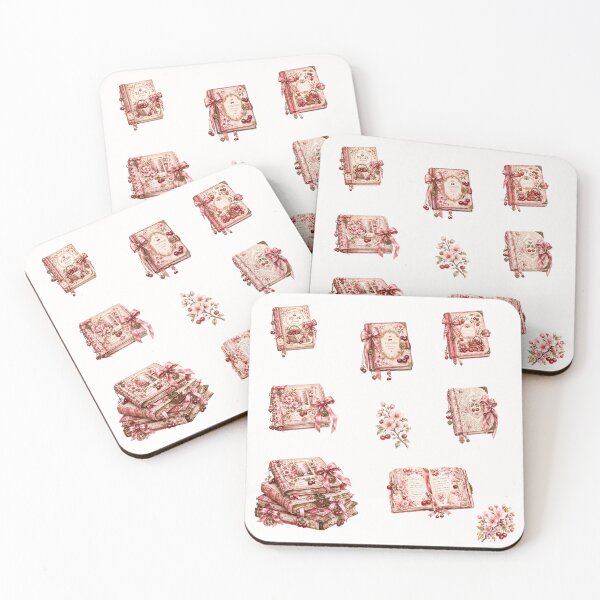 Item preview, Cherry Blossom Journal Sticker Collection with Vintage Diaries, Pink Bows and Romantic Cherrycore Aesthetic designed and sold by looplandger.