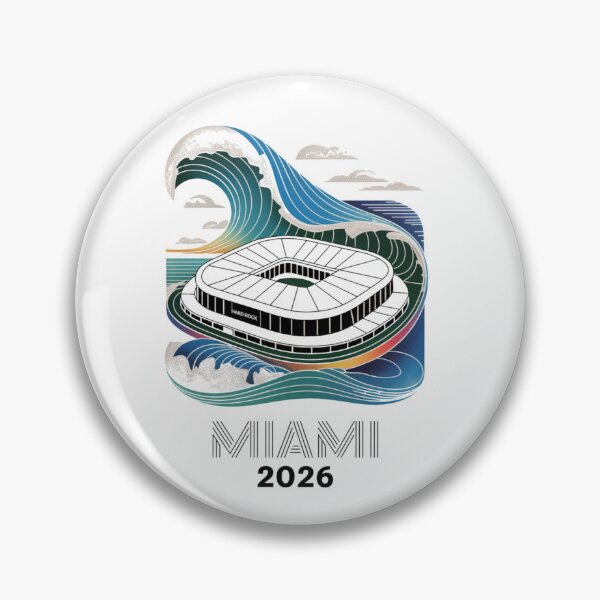 Item preview, Miami 2026 Ocean Wave Football T-Shirt V6 designed and sold by DarylWelsh2024.