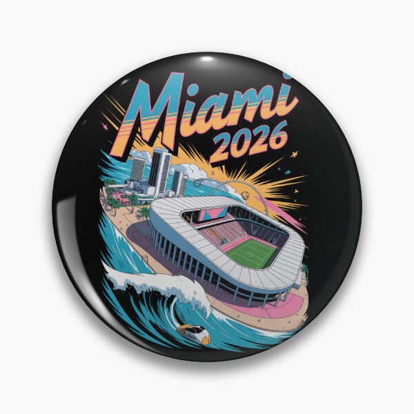 Item preview, Miami 2026 Ocean Wave Football T-Shirt V7 designed and sold by DarylWelsh2024.