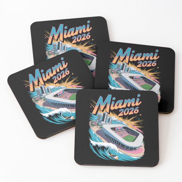 Item preview, Miami 2026 Ocean Wave Football T-Shirt V7 designed and sold by DarylWelsh2024.