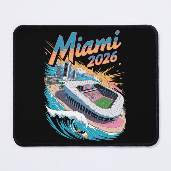Item preview, Miami 2026 Ocean Wave Football T-Shirt V7 designed and sold by DarylWelsh2024.