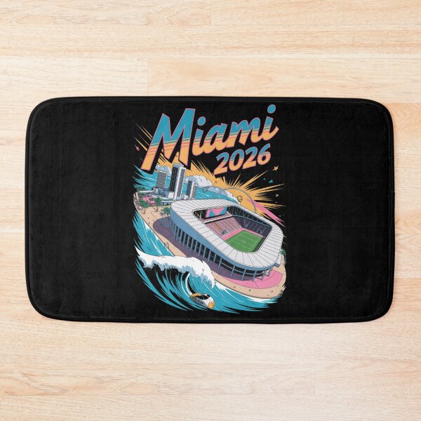 Item preview, Miami 2026 Ocean Wave Football T-Shirt V7 designed and sold by DarylWelsh2024.