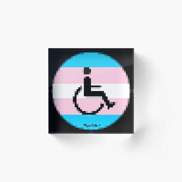 Handicap and singularity LGBT 2 by RootCat and marie b. Acrylic Block
