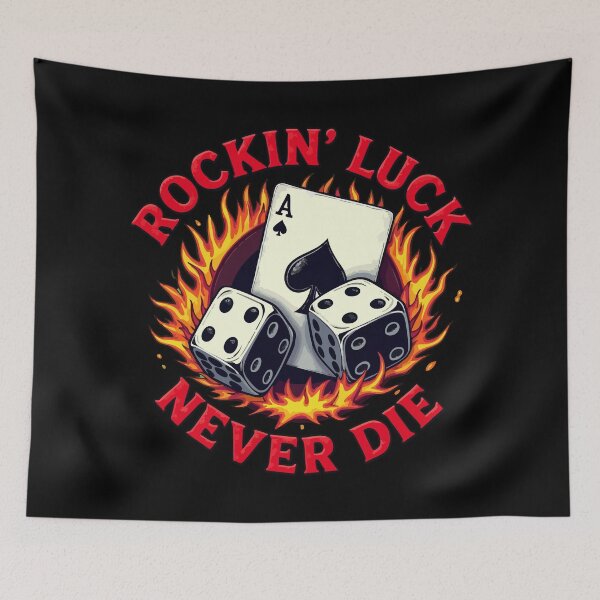 Item preview, Rockin Luck Never Die - Vintage Hot Rod Garage Style designed and sold by Hans-Design.