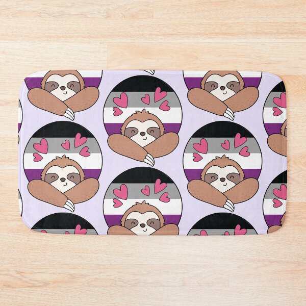 Item preview, LGBTQ Sloth - Kawaii Asexual Pride Sloth With Hearts designed and sold by Cannaxes Studio.