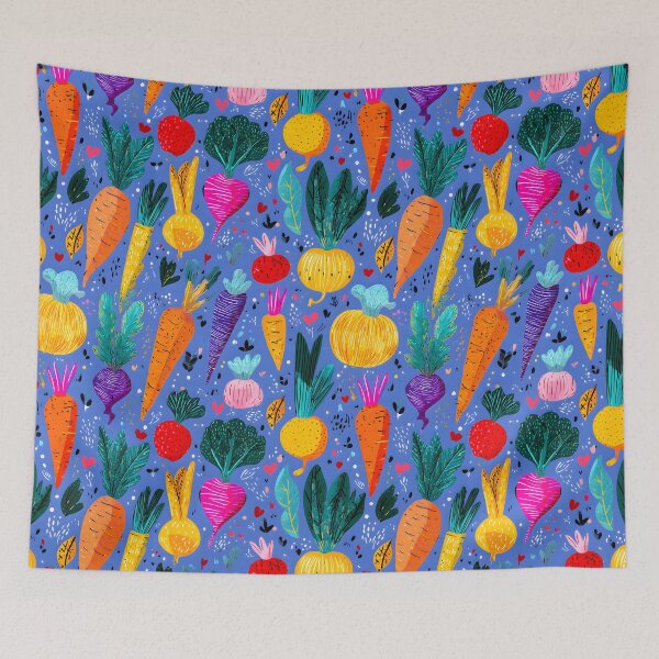 Item preview, Fresh Root Vegetables Vegetarian Food Retro Pattern designed and sold by SecretDicer.