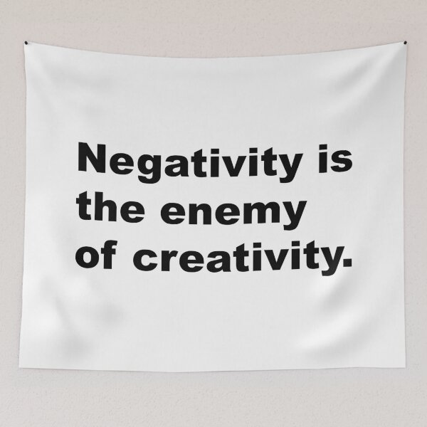 Item preview, Negativity is the enemy of creativity - David Lynch Quote designed and sold by Aesthetic Crew.