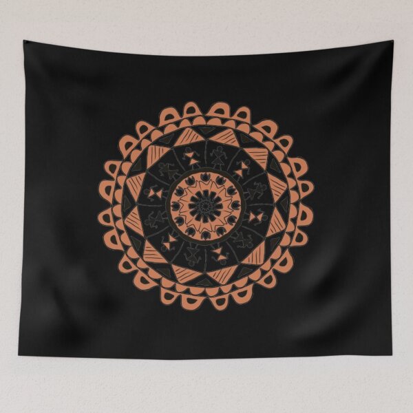 Item preview, Copy of Handcrafted Tribal Mandala | Earthy Boho Sacred Geometry Art designed and sold by MysticPurpleHue.