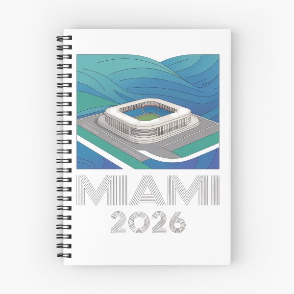 Item preview, Miami 2026 Ocean Wave Football T-Shirt V8 designed and sold by DarylWelsh2024.