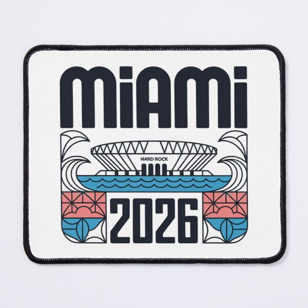 Item preview, Miami 2026 Ocean Wave Football T-Shirt V9 designed and sold by DarylWelsh2024.