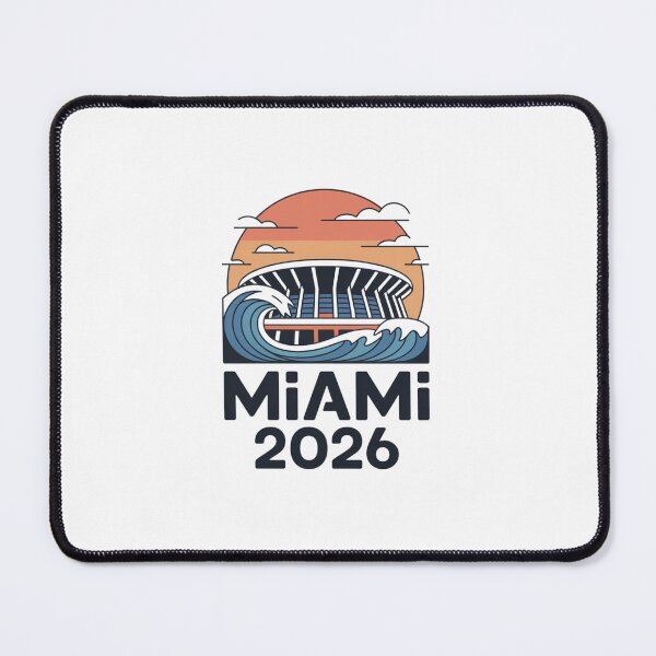 Item preview, Miami 2026 Ocean Wave Football T-Shirt V10 designed and sold by DarylWelsh2024.