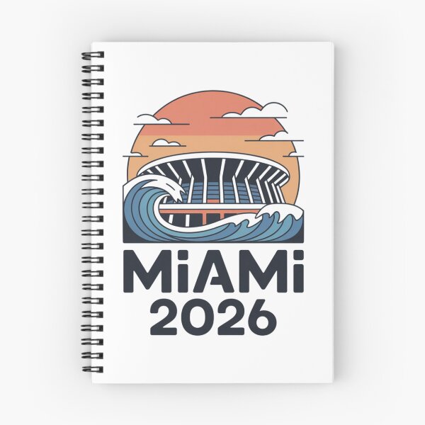 Item preview, Miami 2026 Ocean Wave Football T-Shirt V10 designed and sold by DarylWelsh2024.
