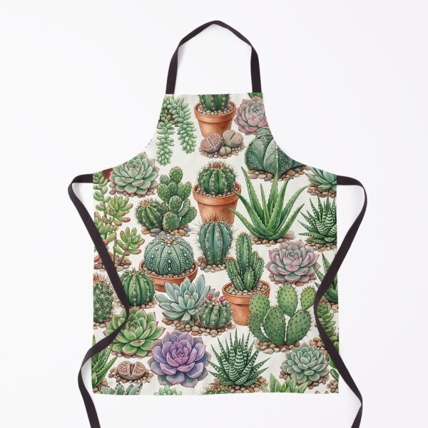Item preview, Cute Kawaii Watercolor Potted Cacti and Succulents Pattern designed and sold by 21 Tulips.