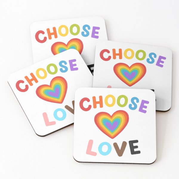 Item preview, Choose Love Rainbow Heart Retro Colorful Typography Design designed and sold by SolutionsArt.