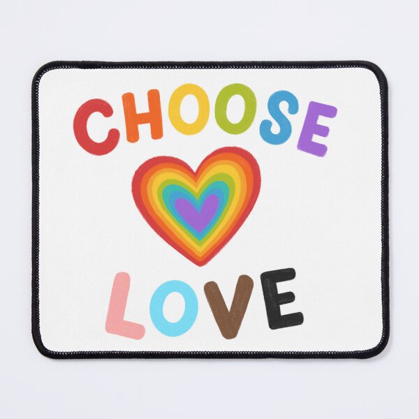 Item preview, Choose Love Rainbow Heart Retro Colorful Typography Design designed and sold by SolutionsArt.